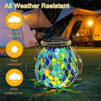 Solar Outdoor Mosaic Lantern