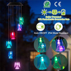 Solar Powered Angel Lights Wind Chimes LED Color Changing