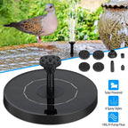 Solar Powered Fountain Pump Floating Bird Bath Pond