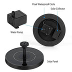 Solar Powered Fountain Pump Floating Bird Bath Pond