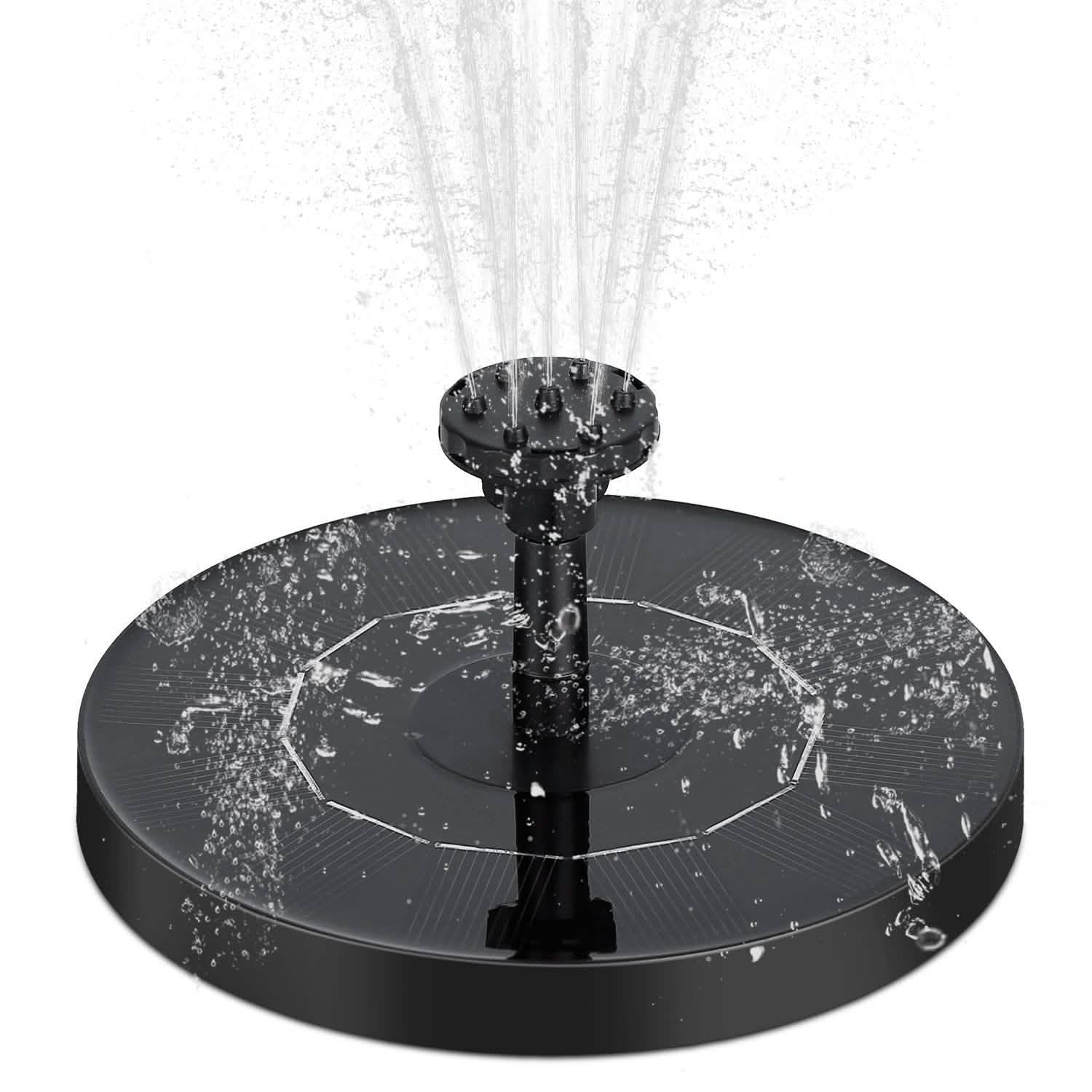 Solar Powered Fountain Pump Floating Bird Bath Pond