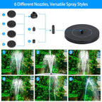 Solar Powered Fountain Pump Floating Bird Bath Pond