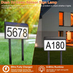Solar Powered House Numbers LED Address Plaque Sign
