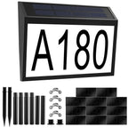 Solar Powered House Numbers LED Address Plaque Sign