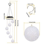 Solar Powered LED Ball Wind Chimes - Color Changing LED String Light