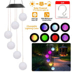 Solar Powered LED Ball Wind Chimes - Color Changing LED String Light