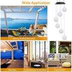 Solar Powered LED Ball Wind Chimes - Color Changing LED String Light