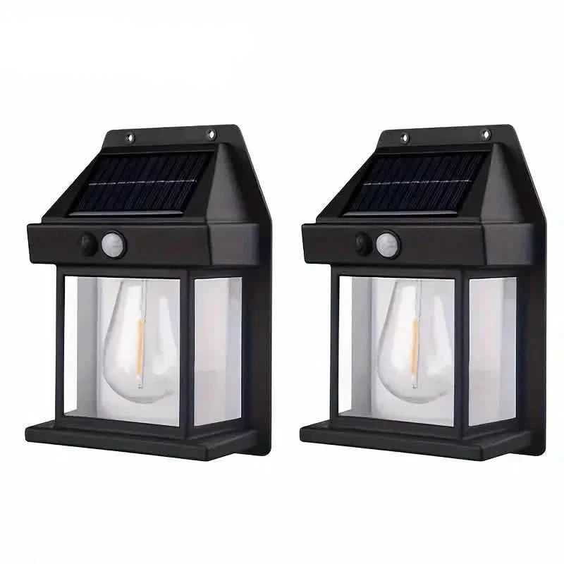 Solar-Powered Motion-Sensor Outdoor Wall Light