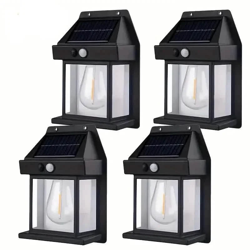 Solar-Powered Motion-Sensor Outdoor Wall Light