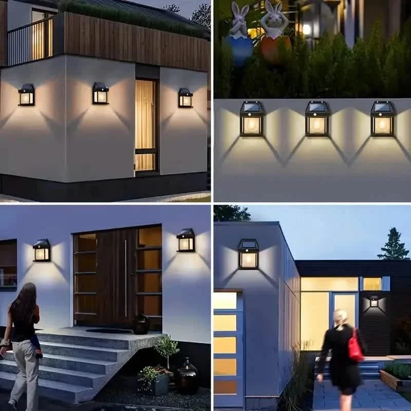 Solar-Powered Motion-Sensor Outdoor Wall Light