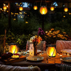 Solar Powered Outdoor Lantern Flame Effect Design