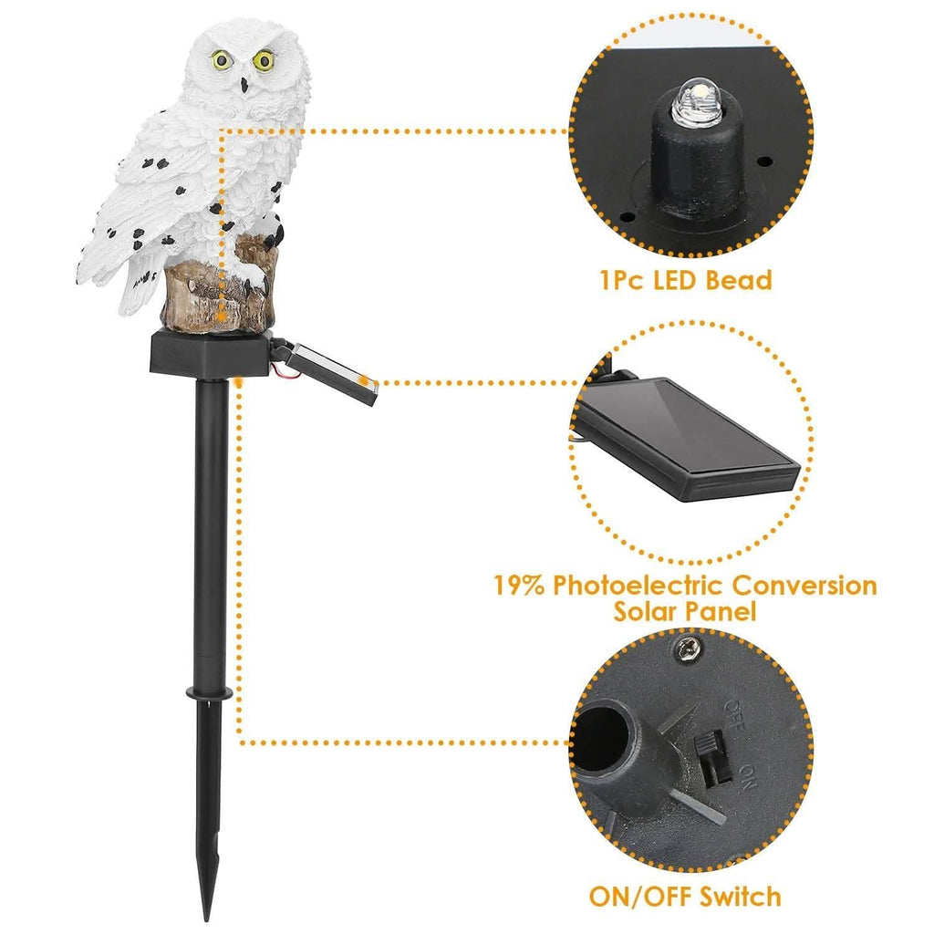Solar Powered Owl Garden Light IP65 Waterproof