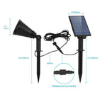 Solar Powered Spotlight Outdoor Garden Lamp Waterproof