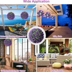 Solar Powered Topiary Ball Artificial Rose 20 LED Lights