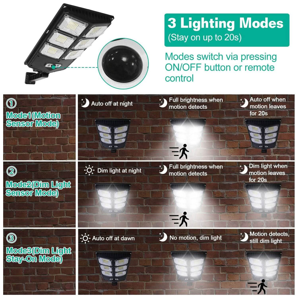 Solar Powered Wall Light Beads PIR Motion Sensor