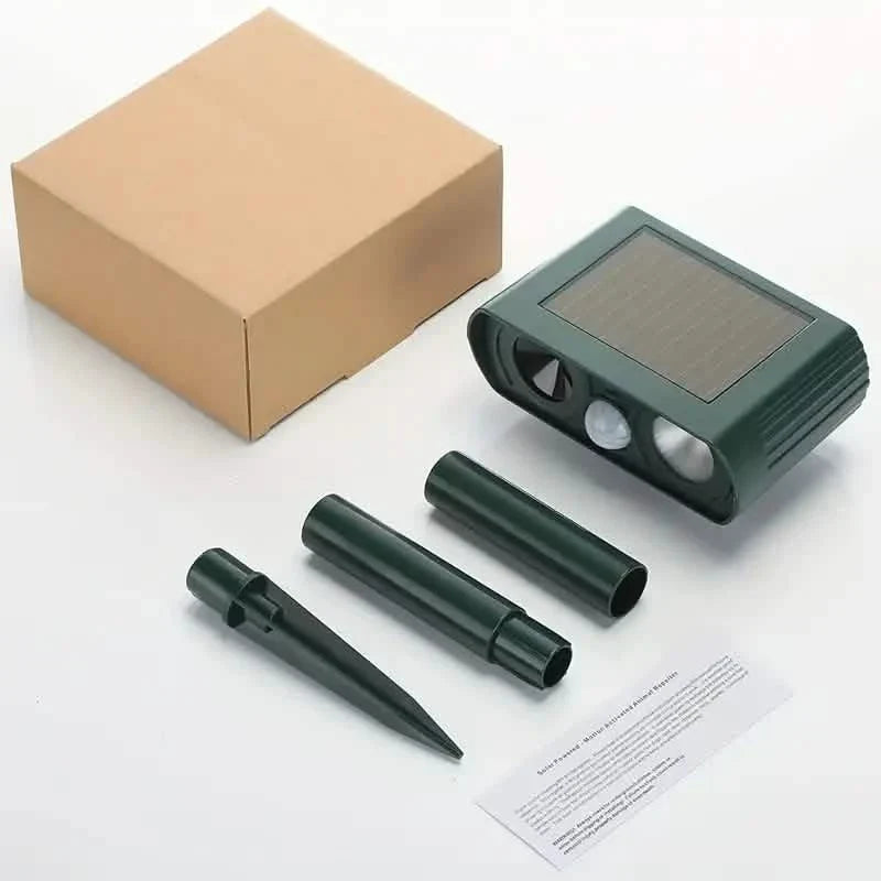 Solar Ultrasonic Animal Repeller with Motion Detector