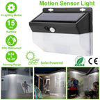 Solar Wall Light Outdoor 206 LEDs PIR Motion Sensor Lamp