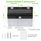 Solar Wall Light Outdoor 206 LEDs PIR Motion Sensor Lamp