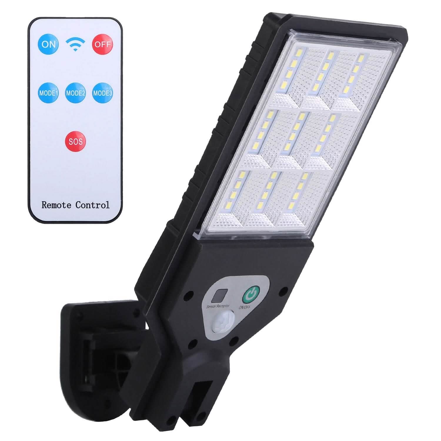 Solar Wall Light Outdoor Beads PIR Motion Sensor Remote Control Wireless Lamps