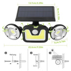Solar Wall Light Outdoor PIR Motion Sensor LED