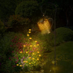 Solar Watering Can Powdered String Light Stake