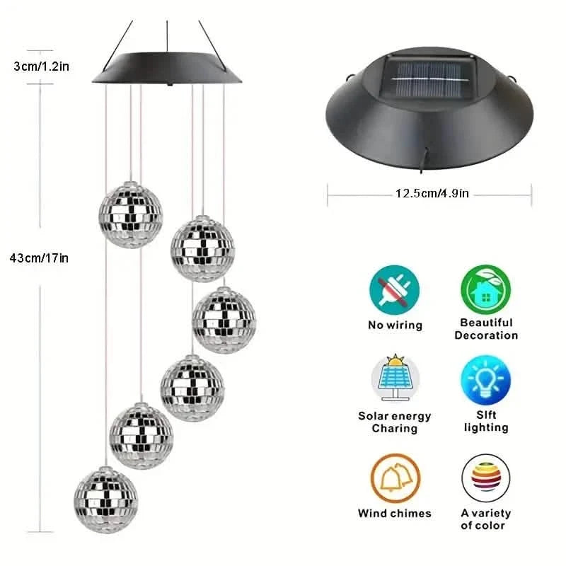 Solar Wind Chimes Light - Mobile Hanging LED Light, Color Changing Wind Chime