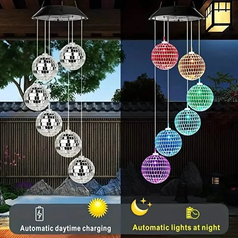Solar Wind Chimes Light - Mobile Hanging LED Light, Color Changing Wind Chime