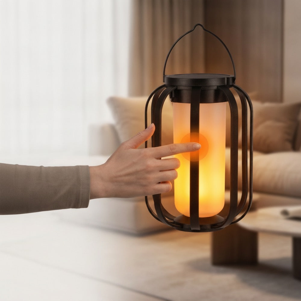 Solar Flickering LED Flame Lantern