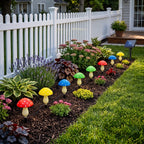 Solar Mushroom Garden Lights, Set of 8