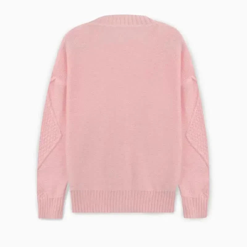 Solid Button Down Cable Knit Cardigan, Casual Long Sleeve Comfy Sweater
