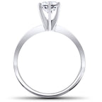 Solitaire Diamond Engagement Ring 1/4ct 14k White Gold Round Brilliant Cut