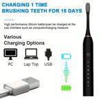 Sonic Electric Toothbrush with 6 Modes and Smart Timer