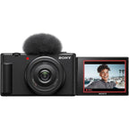 Sony ZV-1F Vlog Camera for Content Creators and Vloggers Black  (Refurbished)