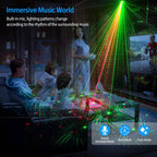Sound Activated LED Projected Laser Patterns