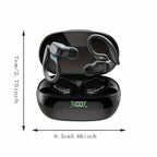 SP16 Wireless Earbuds Headphones with Microphone, Sports Earhook and LED Display Charging Case