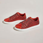 Sparkling Lace-Up Fashion Ladies Sneakers - Xenia