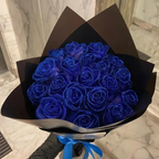 Glittering Roses in Glass Dome with LED Light