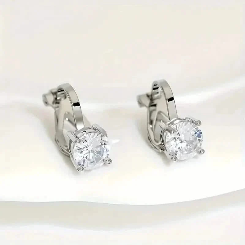 Sparkling Round Perforated Women's Earrings