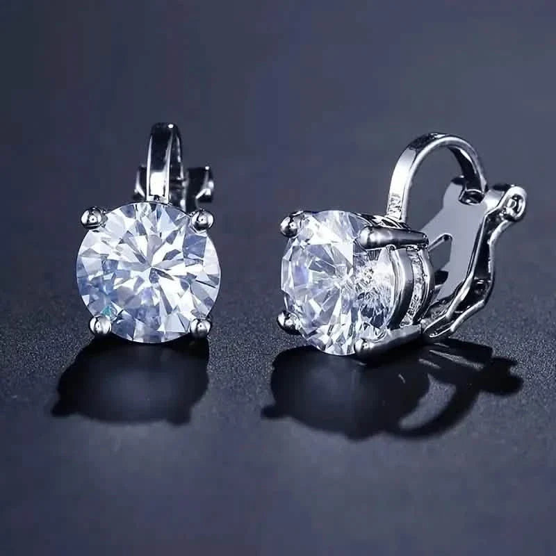 Sparkling Round Perforated Women's Earrings
