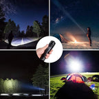 High Lumens Long Tactical Flashlight, Rechargeable Handheld Light
