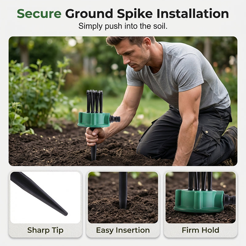 Precision Irrigation Sprinkler – 360° multi‑directional, custom spray patterns. Gentle on delicate plants. Save water, grow better.