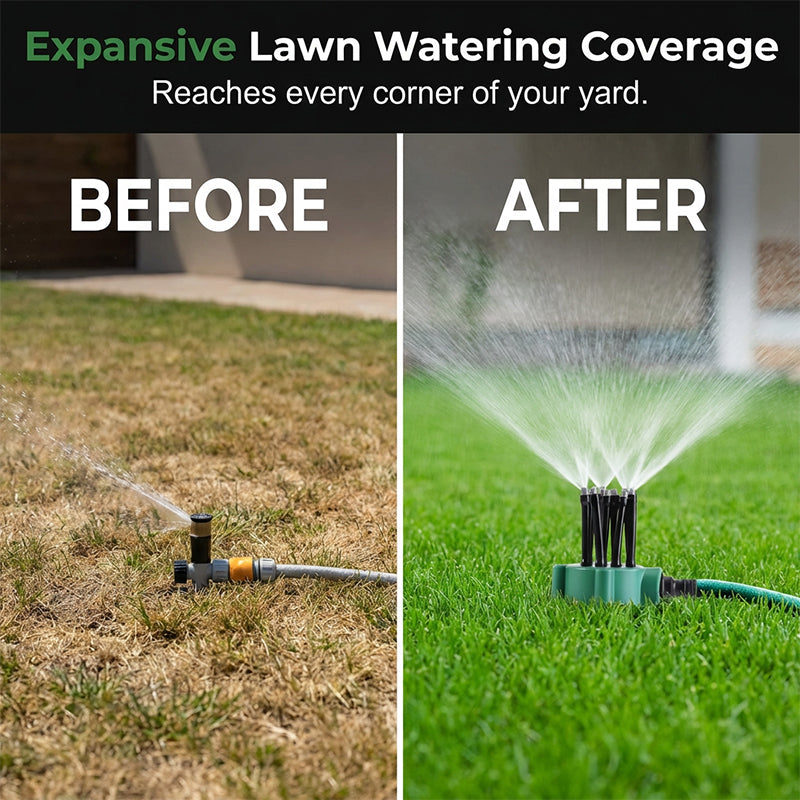 Precision Irrigation Sprinkler – 360° multi‑directional, custom spray patterns. Gentle on delicate plants. Save water, grow better.