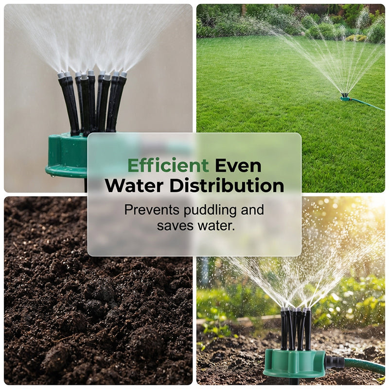 Precision Irrigation Sprinkler – 360° multi‑directional, custom spray patterns. Gentle on delicate plants. Save water, grow better.