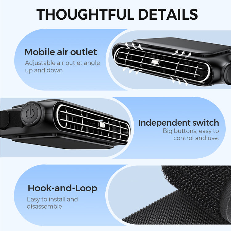 Car Seat Fan-Fast cooling, relieve driving stuffiness