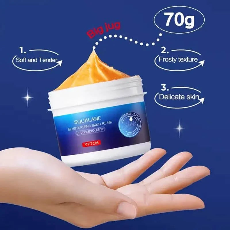 Squalane Moisturizing Skin Cream for Dry, Cracked Feet and Hands