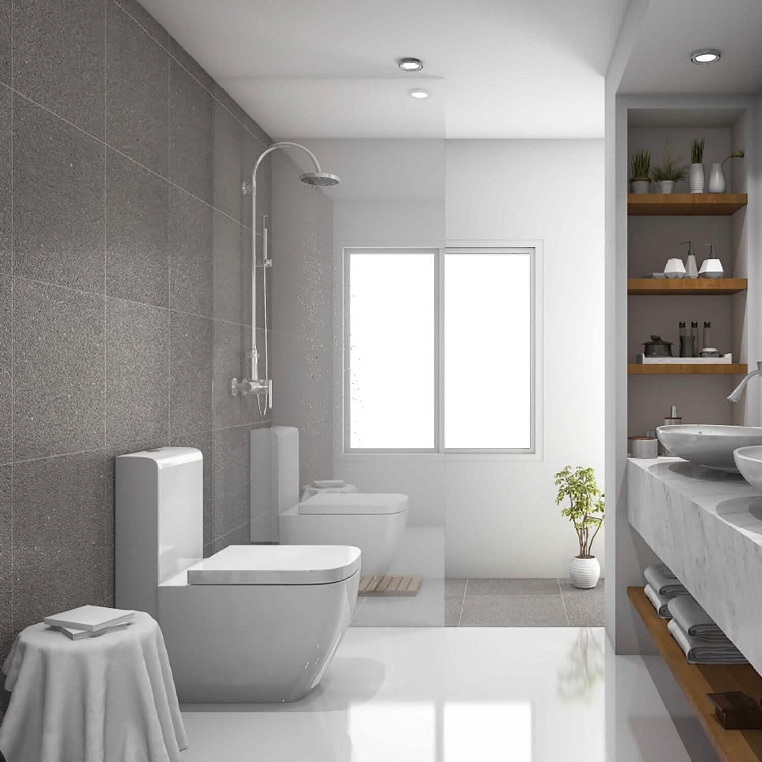 Square Toilet Seat with Grip-Tight Seat Bumpers