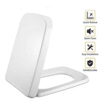 Square Toilet Seat with Grip-Tight Seat Bumpers