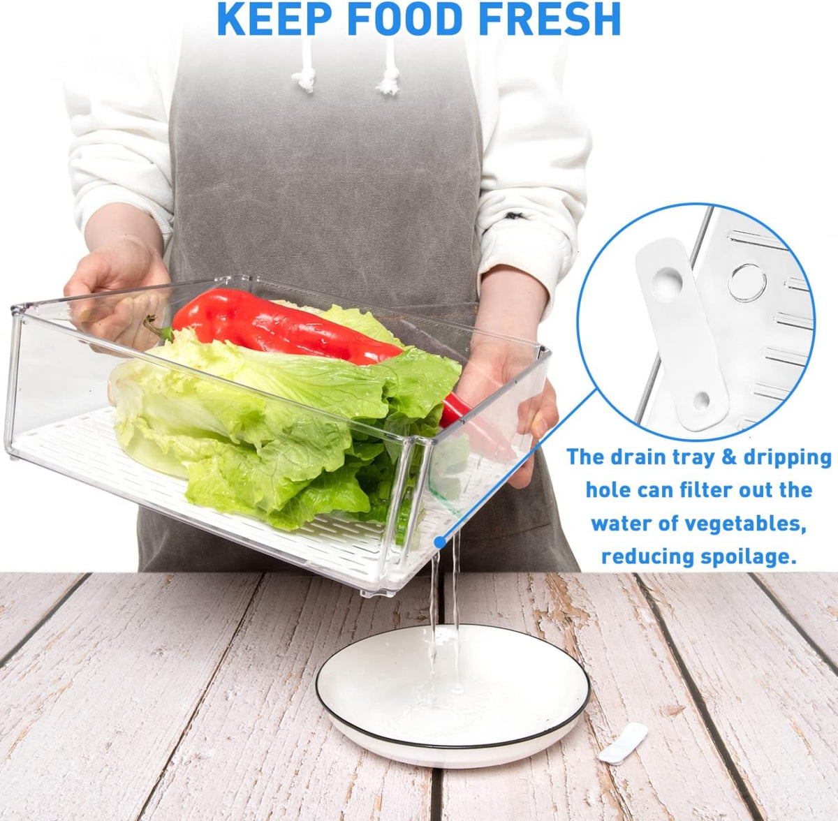 Stackable Food Containers for Fridge, Set of 10 - FridgeMaster