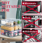 Stackable Food Containers for Fridge, Set of 10 - FridgeMaster