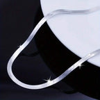 Stainless Steel Blade Unisex Flat Snake Clavicle Chain